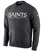 Men's New Orleans Saints Nike Championship Drive Gold Collection Hybrid Fleece Performance Sweatshirt Charcoal FengYun,baseball caps,new era cap wholesale,wholesale hats